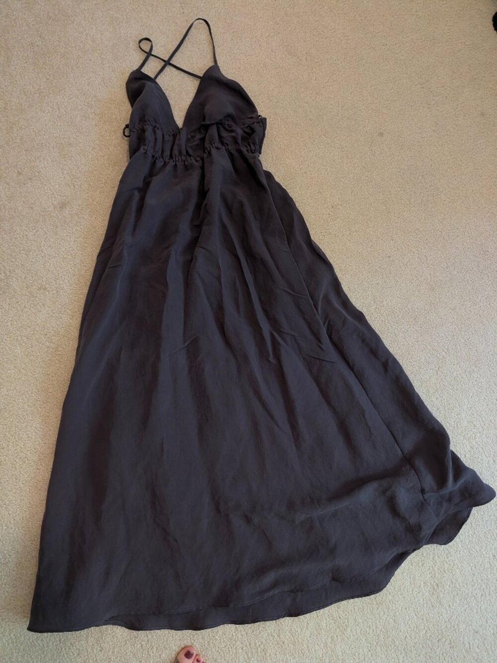 Zara slate grey maxi dress